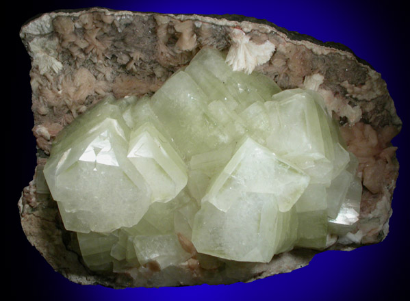 Apophyllite on Stilbite-Ca from Jalgaon, Maharashtra, India