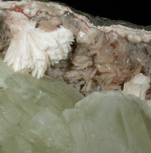 Apophyllite on Stilbite-Ca from Jalgaon, Maharashtra, India