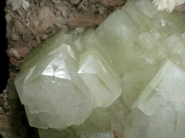 Apophyllite on Stilbite-Ca from Jalgaon, Maharashtra, India