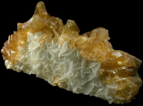 Barite on Calcite from Meikle Mine, Elko County, Nevada