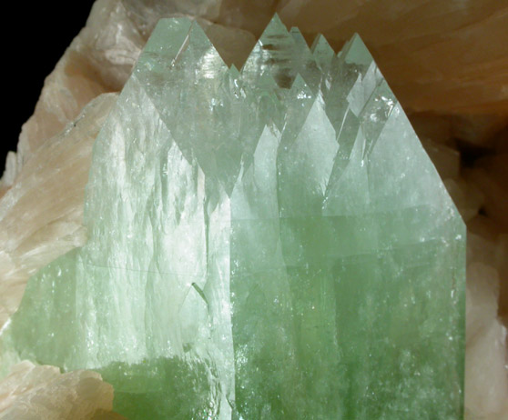 Apophyllite on Stilbite-Ca from Jalgaon, Maharashtra, India