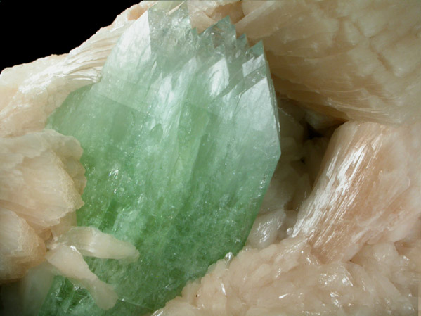 Apophyllite on Stilbite-Ca from Jalgaon, Maharashtra, India