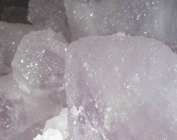 Quartz var. Amethyst with Calcite from Peregrina Mine, Guanajuato, Mexico