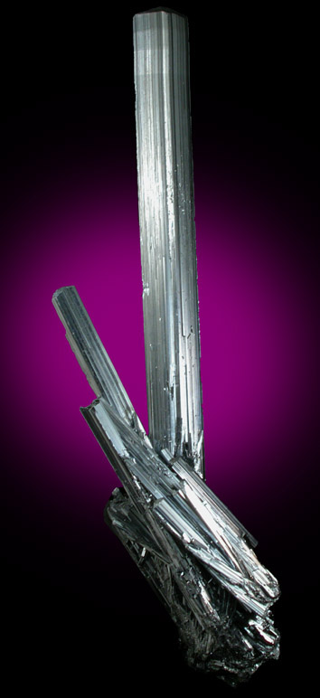 Stibnite from Xikuangshan, 12 km northeast of Lengshuijiang, Hunan Province, China