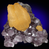 Calcite on Amethyst Quartz from Rio Grande do Sul, Brazil