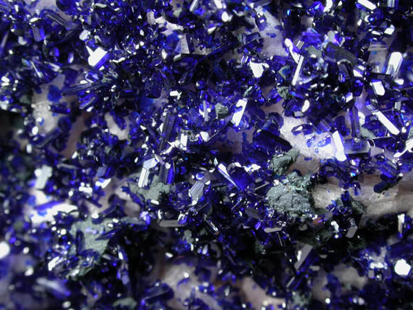 Azurite on Dolomite from Touissit Mine, 21 km SSE of Oujda, Jerada Province, Oriental, Morocco