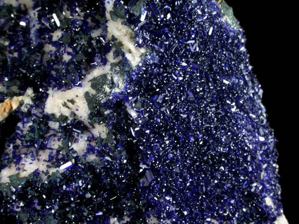 Azurite on Dolomite from Touissit Mine, 21 km SSE of Oujda, Jerada Province, Oriental, Morocco