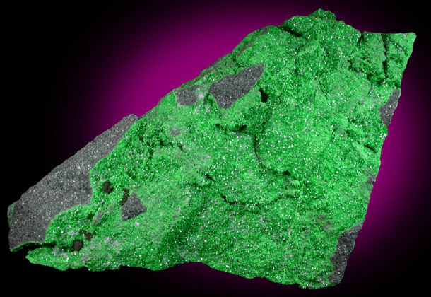 Uvarovite Garnet from Saranovskoye Mine, Sarany, Permskaya Oblast', Ural Mountains, Russia (Type Locality for Uvarovite)