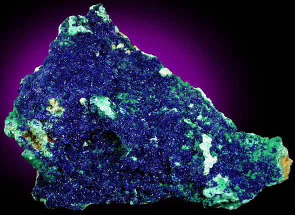 Azurite and Malachite from Kerrouchene, Middle Atlas Mountains, Khnifra Province, Morocco