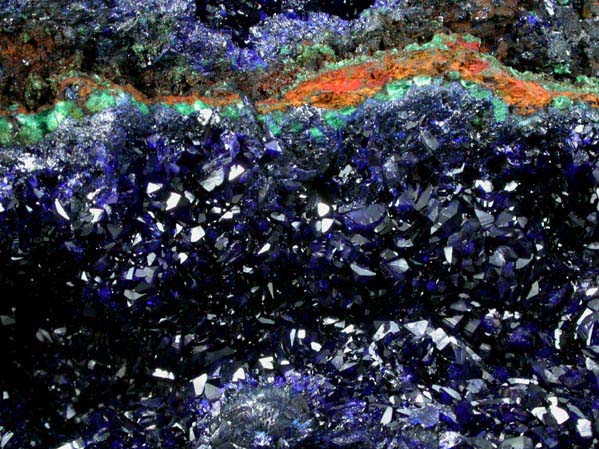 Azurite with Malachite from Liufengshan Mine, Guichi, Anhui Province, China