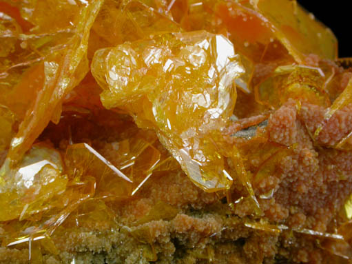 Wulfenite with Mimetite from San Francisco Mine, Cerro Prieto, north of Cucurpe, Sonora, Mexico