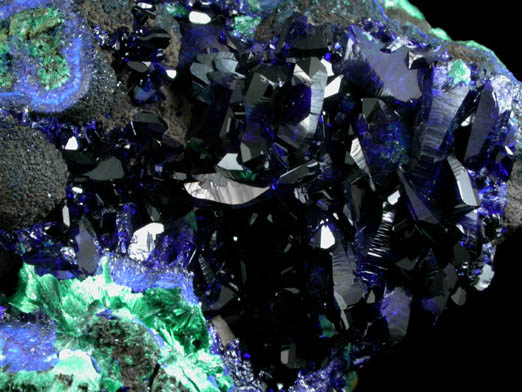 Azurite with Malachite from Liufengshan Mine, Guichi, Anhui Province, China