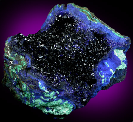 Azurite with Malachite from Liufengshan Mine, Guichi, Anhui Province, China