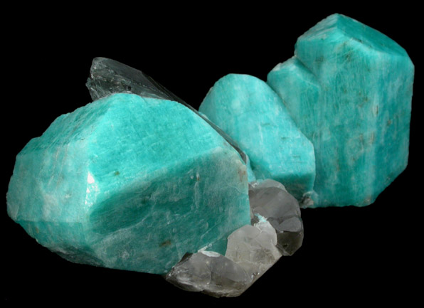 Microcline var. Amazonite with Smoky Quartz from Smokey Hawk Claim, Teller County, Colorado