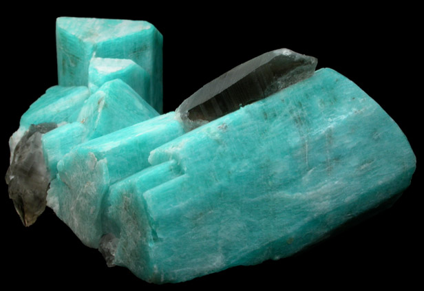 Microcline var. Amazonite with Smoky Quartz from Smokey Hawk Claim, Teller County, Colorado