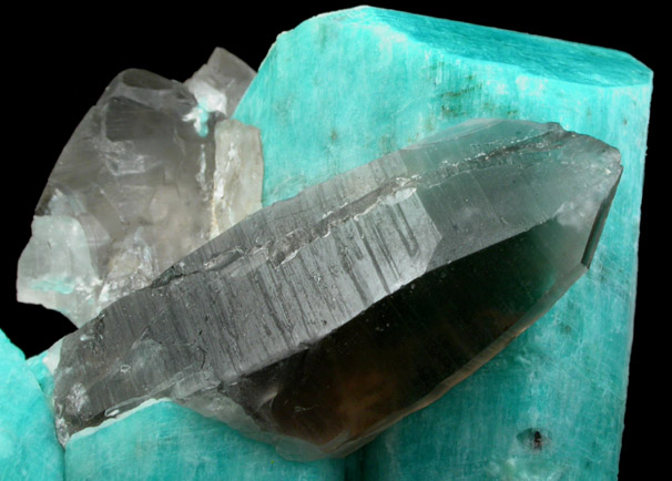 Microcline var. Amazonite with Smoky Quartz from Smokey Hawk Claim, Teller County, Colorado