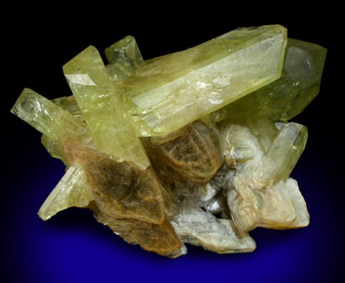 Brazilianite with Muscovite from Lavra do Telrio, Linpolis, Divino das Laranjeras, Minas Gerais, Brazil