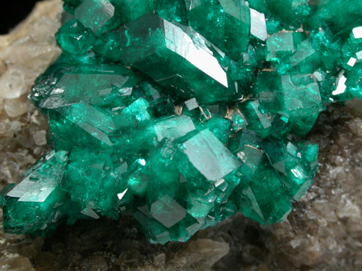 Dioptase from Altyn-Tyube, 66 km east of Karagandy, Karaganda Oblast', Kazakhstan (Type Locality for Dioptase)