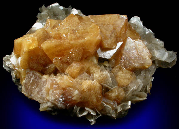 Scheelite on Muscovite from Xuebaoding Mountain near Pingwu, Sichuan Province, China