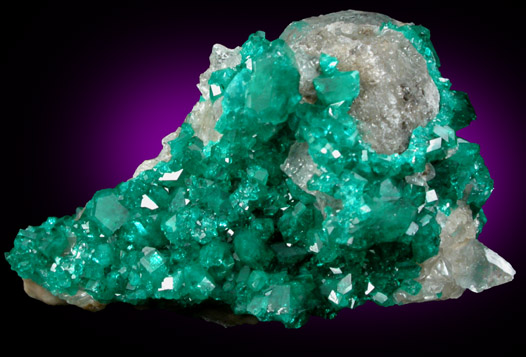 Dioptase from Altyn-Tyube, 66 km east of Karagandy, Karaganda Oblast', Kazakhstan (Type Locality for Dioptase)