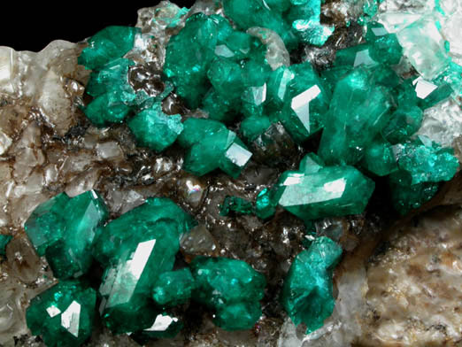 Dioptase from Altyn-Tyube, 66 km east of Karagandy, Karaganda Oblast', Kazakhstan (Type Locality for Dioptase)