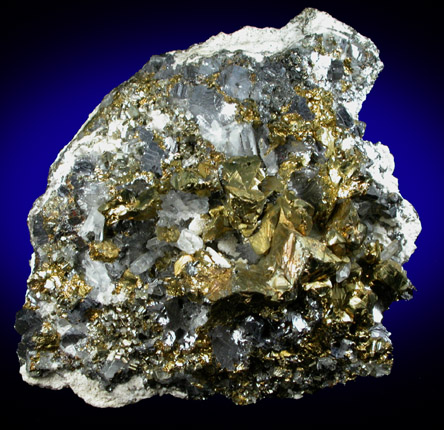 Chalcopyrite, Galena, Quartz, Sphalerite from Casapalca Mine, Huarochiri Province, Peru