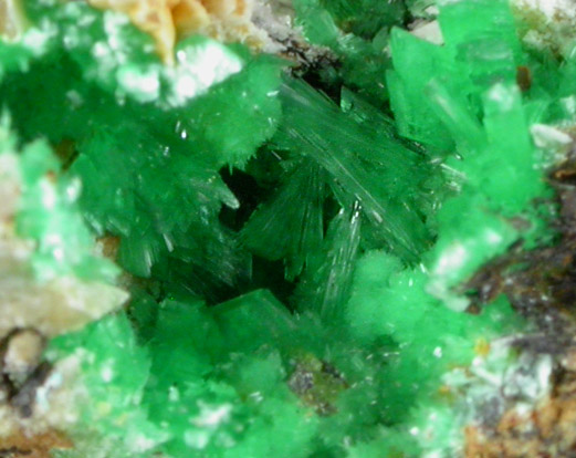 Annabergite from Kamariza Mine, Lavrion (Laurium) Mining District, Attica Peninsula, Greece