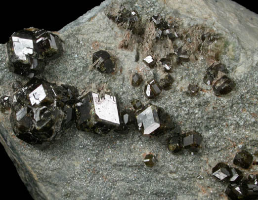 Andradite var. Melanite Garnet from Santa Rita Peak, New Idria District, San Benito County, California