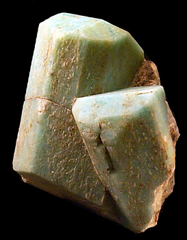 Microcline var. Amazonite from Crystal Peak area, 6.5 km northeast of Lake George, Park-Teller Counties, Colorado