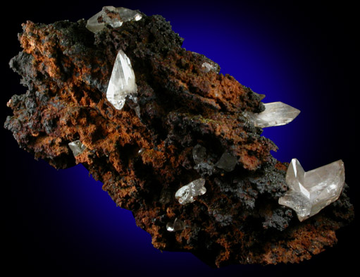 Cerussite on Mottramite from Tsumeb Mine, Otavi-Bergland District, Oshikoto, Namibia