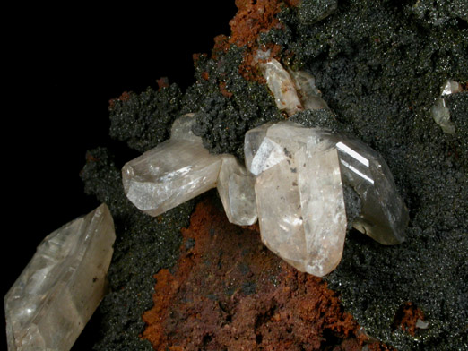 Cerussite on Mottramite from Tsumeb Mine, Otavi-Bergland District, Oshikoto, Namibia