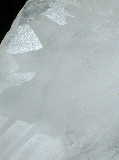 Quartz (etched to show Dauphin-law twinning) from Minas Gerais, Brazil