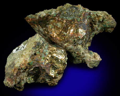 Chalcopyrite, Epidote, Malachite from Sneech Pond, Copper Mine Hill, Cumberland, Providence County, Rhode Island