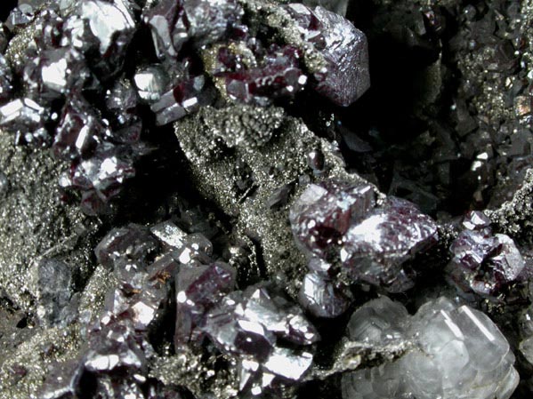 Pyrargyrite with Calcite from St. Andreasberg, Harz Mountains, Lower Saxony, Germany