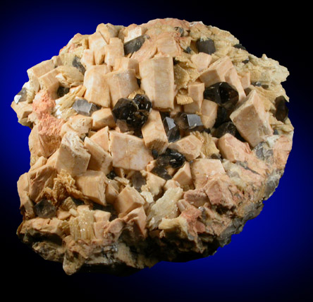 Microcline with Smoky Quartz and Albite from Government Pit, Albany, Carroll County, New Hampshire