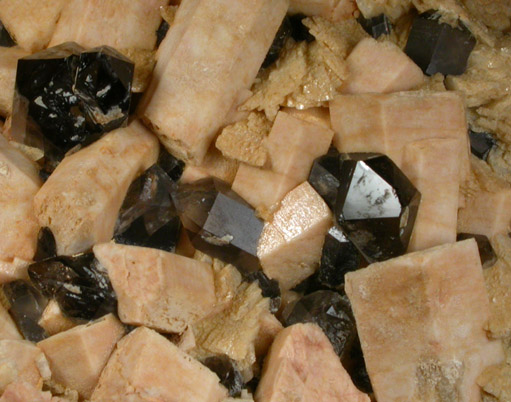 Microcline with Smoky Quartz and Albite from Government Pit, Albany, Carroll County, New Hampshire