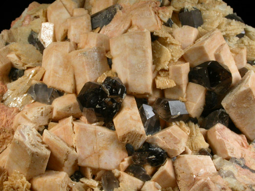 Microcline with Smoky Quartz and Albite from Government Pit, Albany, Carroll County, New Hampshire