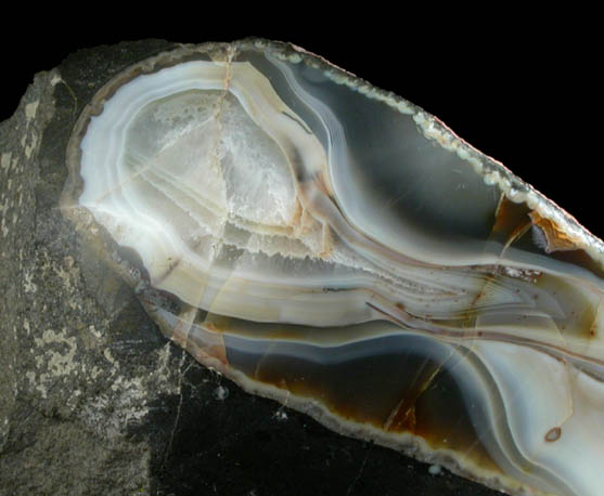 Quartz var. Agate from Upper Montclair, Essex County, New Jersey