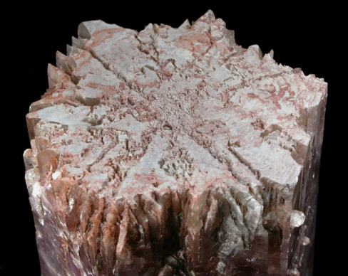 Aragonite (pseudohexagonal crystals) from Molina de Aragn, Guadalajara, Castilla-Leon, Spain (Type Locality for Aragonite)