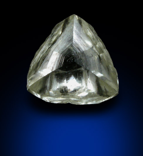 Diamond (0.69 carat yellow macle, twinned crystal) from Ekati Mine, Point Lake, Northwest Territories, Canada