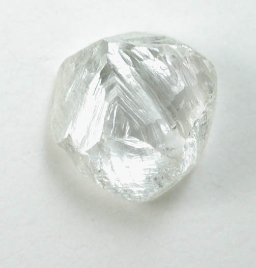 Diamond (0.84 carat white flattened crystal) from Udachnaya Mine, Republic of Sakha, Siberia, Russia