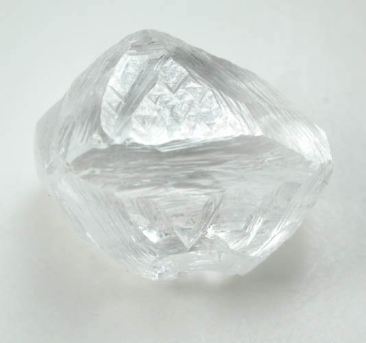 Diamond (4.85 carat cuttable F-color octahedral crystal) from Udachnaya Mine, Republic of Sakha, Siberia, Russia