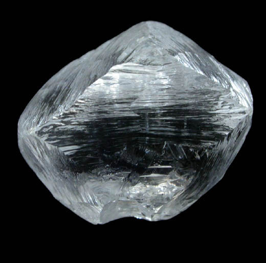 Diamond (4.85 carat cuttable F-color octahedral crystal) from Udachnaya Mine, Republic of Sakha, Siberia, Russia