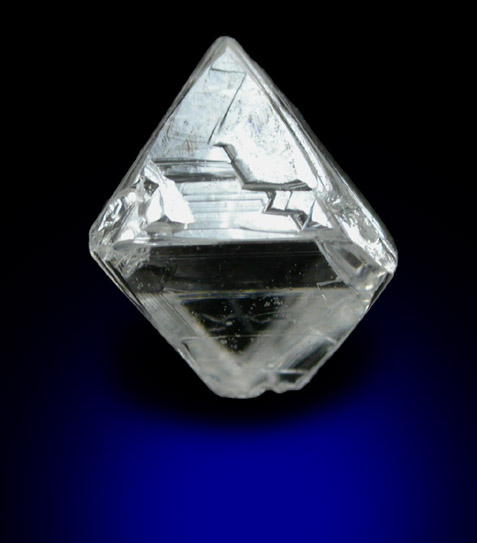 Diamond (0.76 carat white octahedral crystal) from Udachnaya Mine, Republic of Sakha, Siberia, Russia