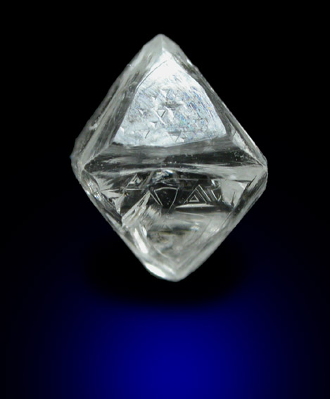 Diamond (0.72 carat white octahedral crystal) from Udachnaya Mine, Republic of Sakha, Siberia, Russia