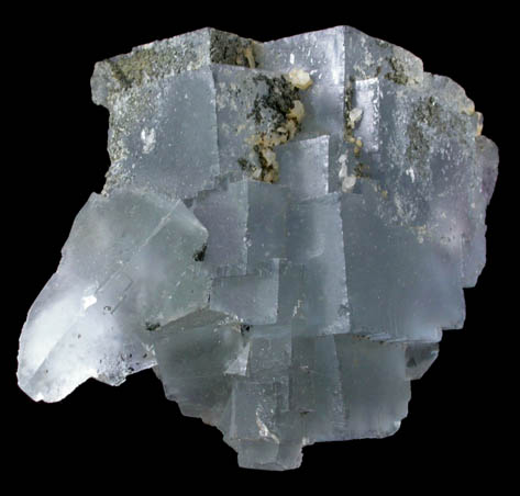 Fluorite with Calcite and Chalcopyrite from McMannaway Mines, Herod, Pope County, Illinois