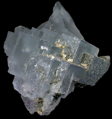 Fluorite with Calcite and Chalcopyrite from McMannaway Mines, Herod, Pope County, Illinois