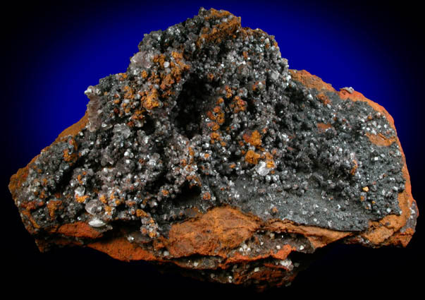 Plattnerite with Calcite from Mina Ojuela, Mapimi, Durango, Mexico