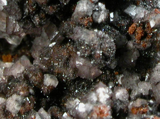 Plattnerite with Calcite from Mina Ojuela, Mapimi, Durango, Mexico