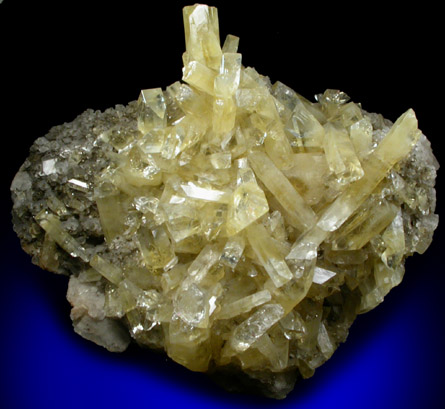 Barite on Calcite from Prbram, Central Bohemia, Czech Republic